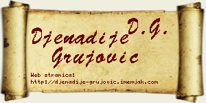 Đenadije Grujović vizit kartica